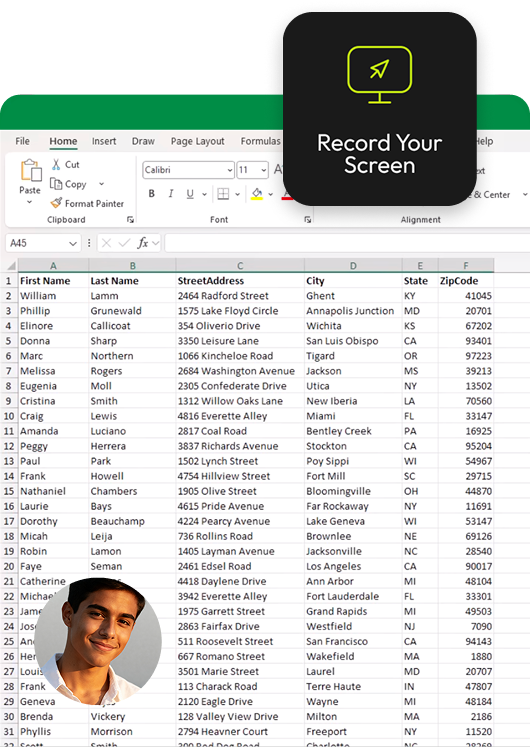 Record and edit screen tutorials